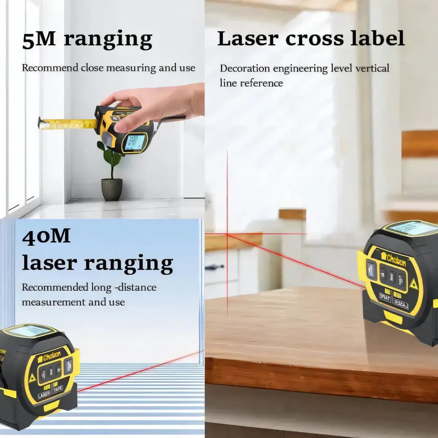 Chaban™ 3-in-1 Laser Ruler