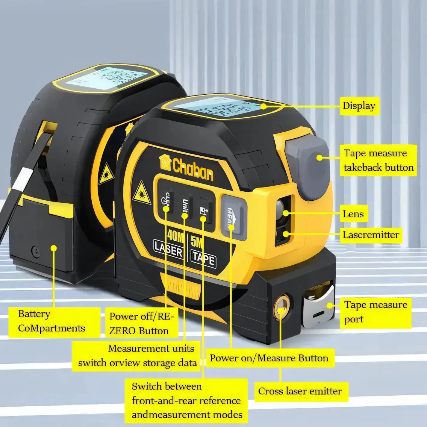 Chaban™ 3-in-1 Laser Ruler